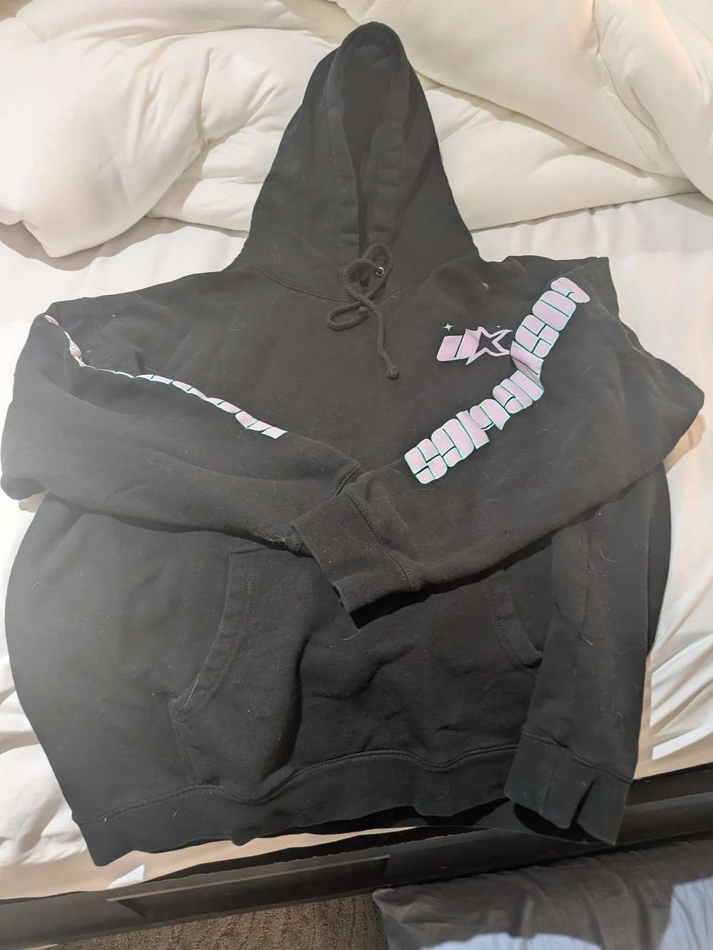 Jeffree Star Black Hoodie with Pink & Mint Logo